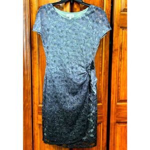 Signature by Robbie Bee Silver Shimmery Dress Size 6